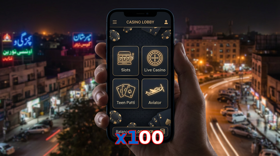 Main screen of X100 app page for PK players
